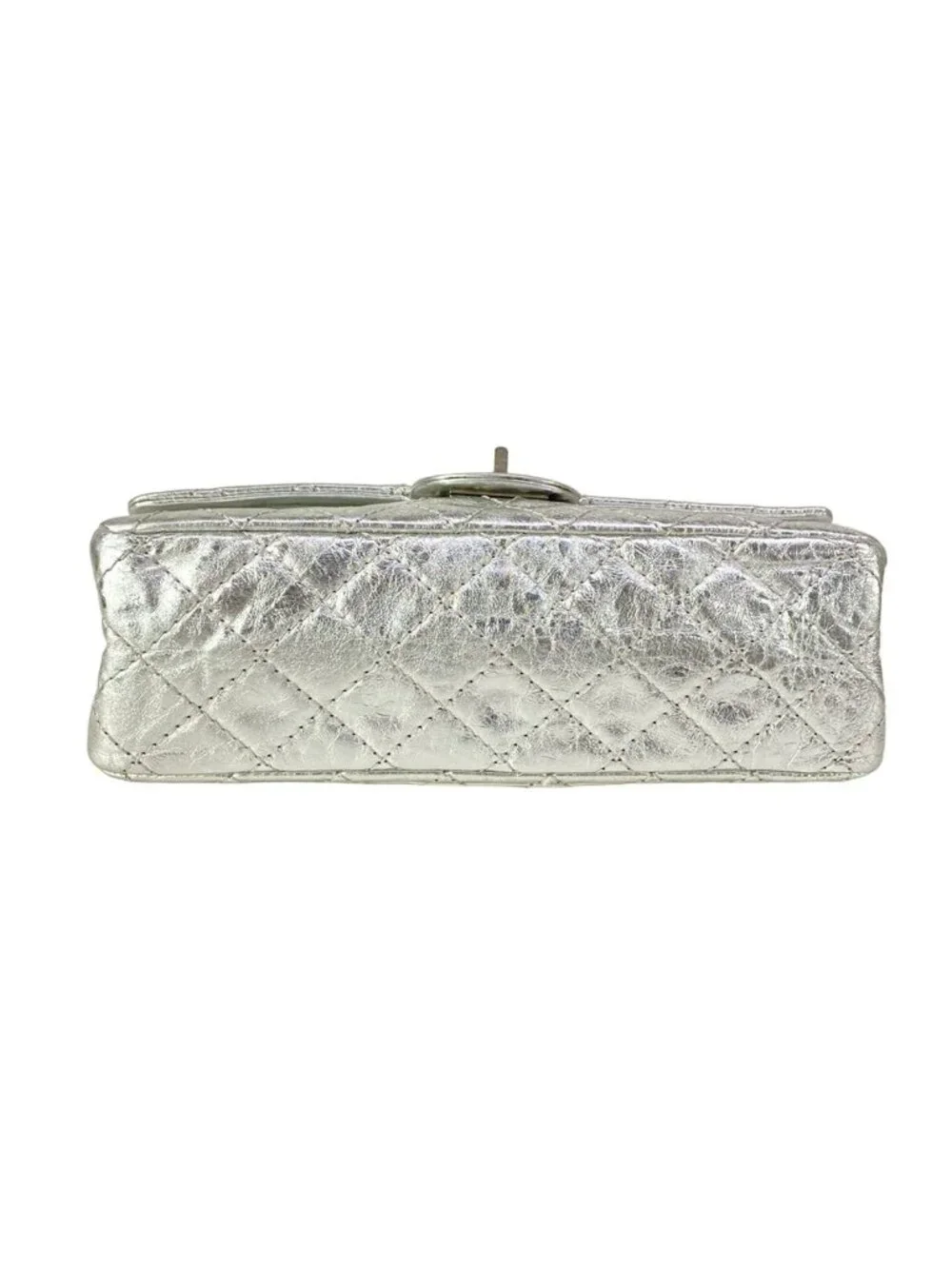 Chanel Shoulder Bag 2.55 Quilted Silver Mademoiselle Chain Lambskin